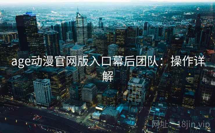 age动漫官网版入口幕后团队：操作详解
